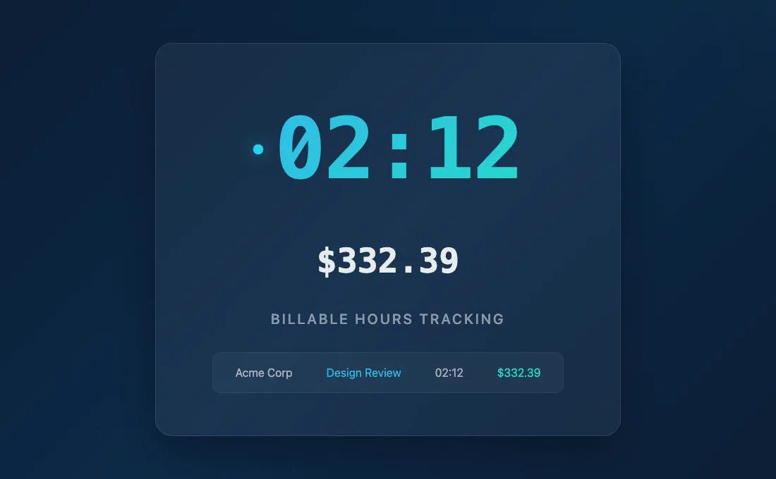 CLIO timer screen